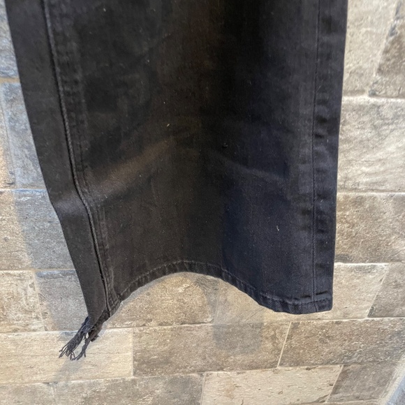 ❤️ AMERICAN EAGLE OUTFITTERS RIPPED LOW RISE BAGGY FLARE JEANS SIZE 0 SHORT - Picture 10 of 12